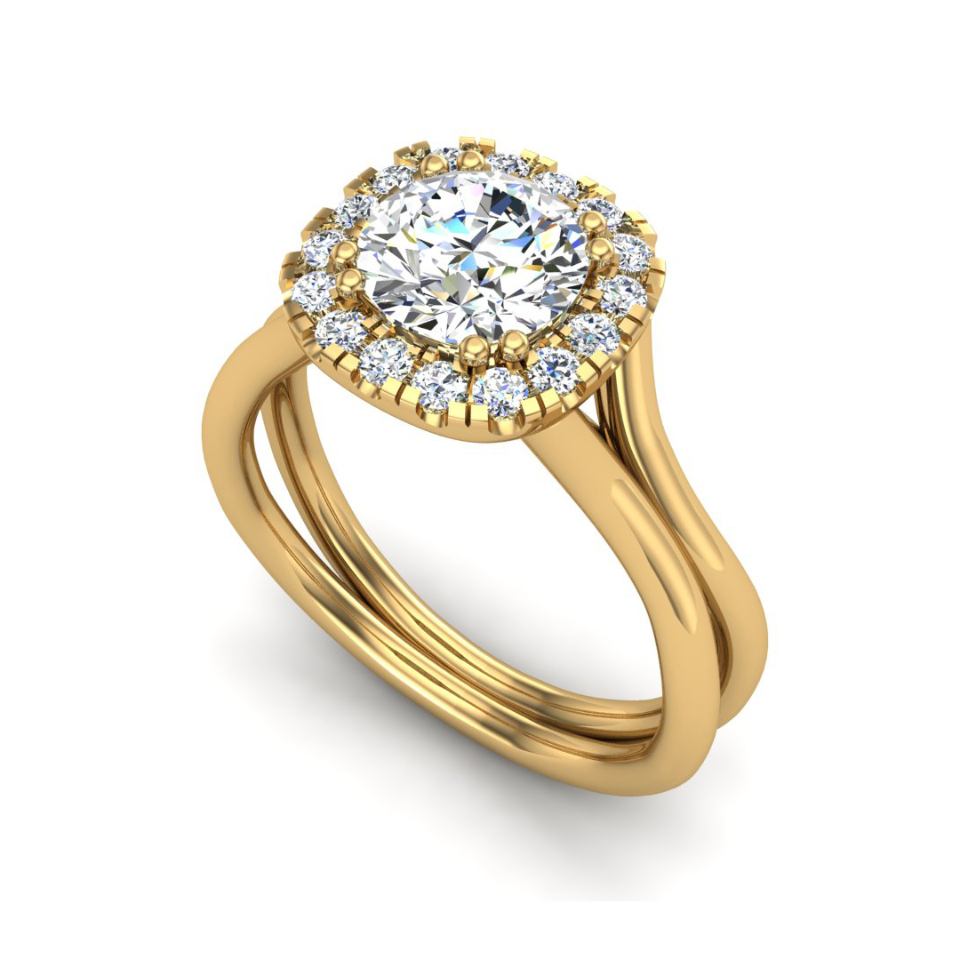 Alayah Halo Engagement Ring